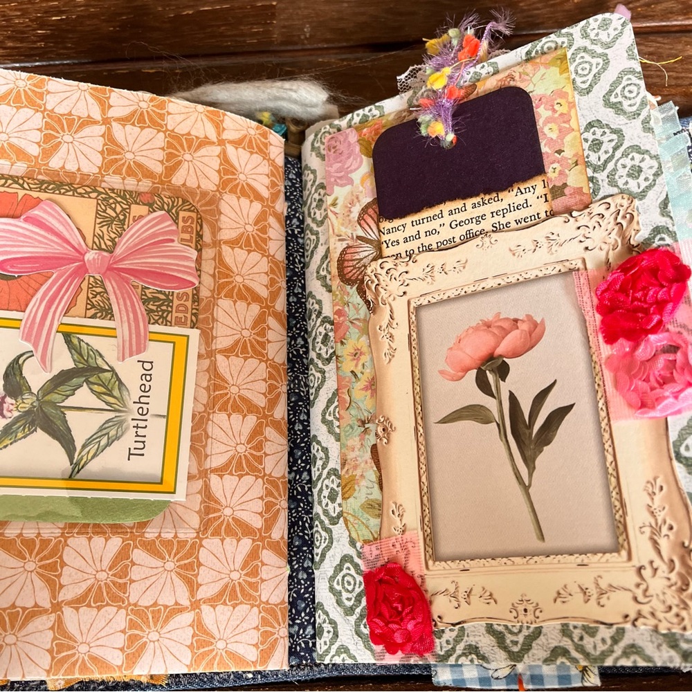 Junk Journal Vintage Cottagecore Country Granny Floral Flowers Decorated 3 Sig - Picture 13 of 16
